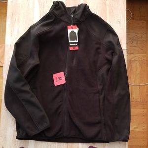 Black Reebok Fleece Zip Up Sweater